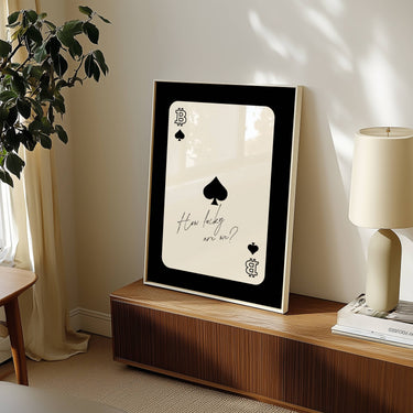 Bitcoin Playing Card Crypto Print | Wall Art | Home Office Decor